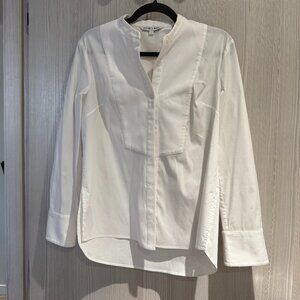 Veronica Beard White Tuxedo Button Down (Good Condition Size 6)